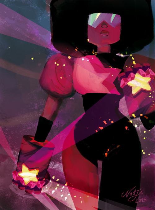 nadyastephania:une de mes paints que je faire pour pratiquer. photoshop.garnet de stevens universe, 