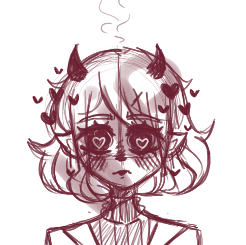 // i’ve decided.. to finally draw something that isn’t a sprite edit, short haired Modeus icon.. thi