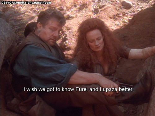 ds9vgrconfessions:Follow | Confess | Archive[I wish we got to know Furel and Lupaza better.]