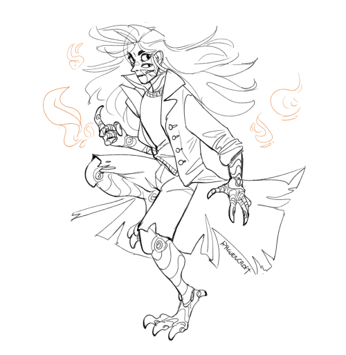 A Sketch Of @corvyssals Boy! This Has Reawakened My Love For Drawing Long Coats C: