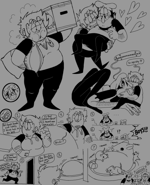 Some CJ Doodles (+a Small Lil Comic Of If Brick Was Actually "Mama Brick")