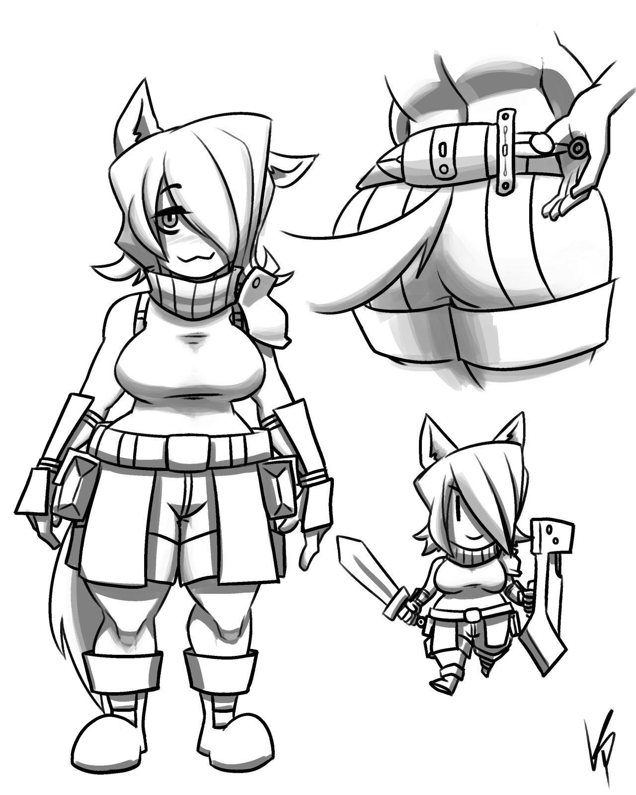 kpnsfw:  More rpg themed designs for comic use. Plus a lewd version for patrons!