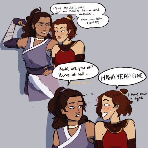 iloe:forgot to post these on here. anyways part 2 of sokka n katara stealing each others clothes to 