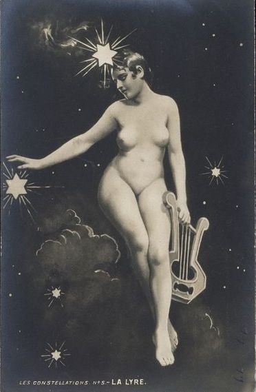 Porn photo oorequiemoo:  La lyre Postcard, France, 1910