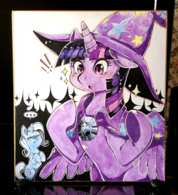 mieau:Twilight Cosplaying Trixie shikishi