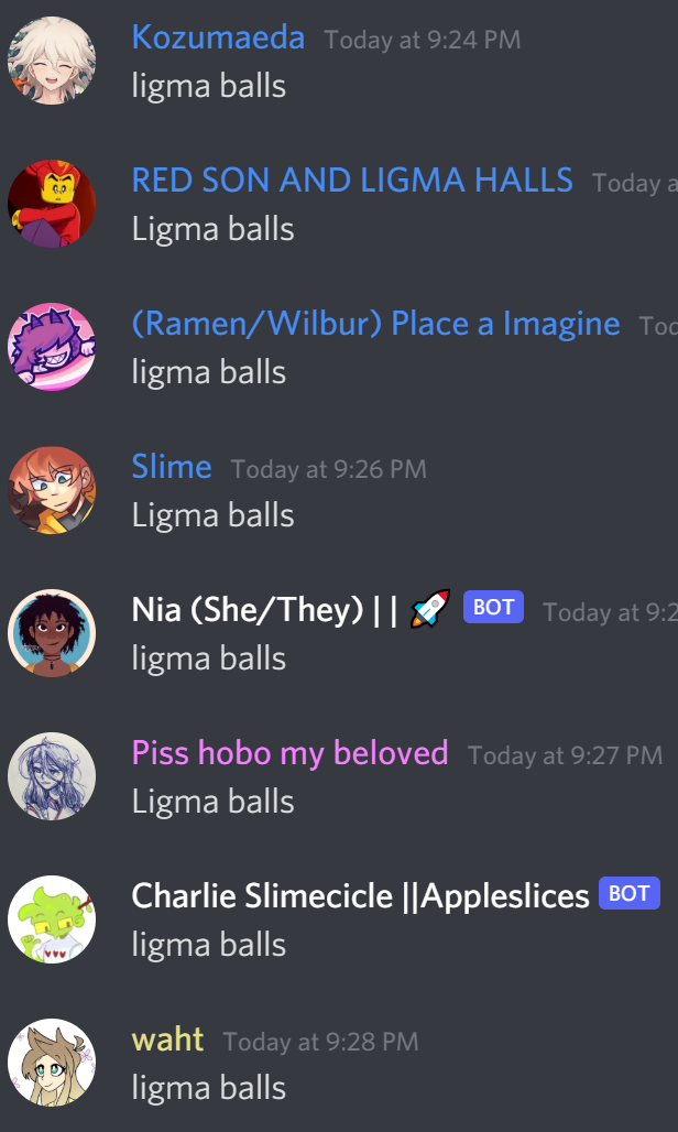 Discord, Minus Context — ligma balls