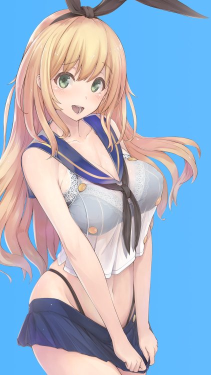 fileth-fileth:  瓜硝子さんのツイート: スマホ壁紙サイズの島風（愛宕ん）です。 「島風出撃しま～ってこの長さじゃぁ見えちゃうじゃない」 という感じで！ どうぞお納めください。(*´﹃｀*)