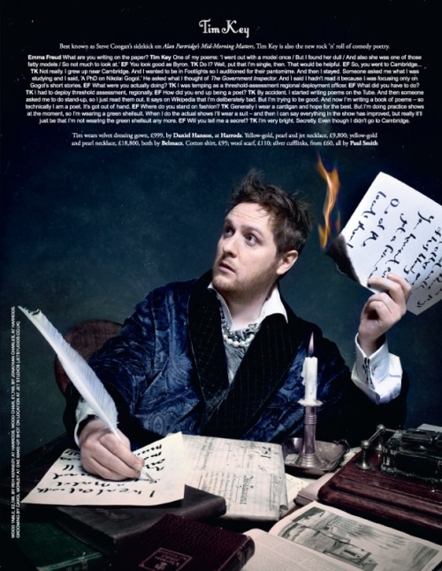 scrupez:Tim Key as Lord Byron - Tatler, November 2011