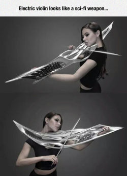 srsfunny:  This Metal Violin Looks Deadly 