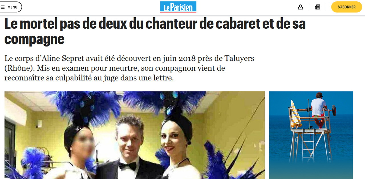 Le Parisien - 18/08/19 : Pour “Le Parisien”, un féminicide c’est vraiment trop LOL