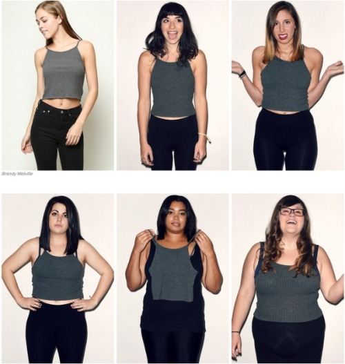 melscandalous:  endenogatai:  a-night-in-wonderland:  One size fits all….  The discrepancies in women’s clothing sizes are insane   Fuckkk…. wow