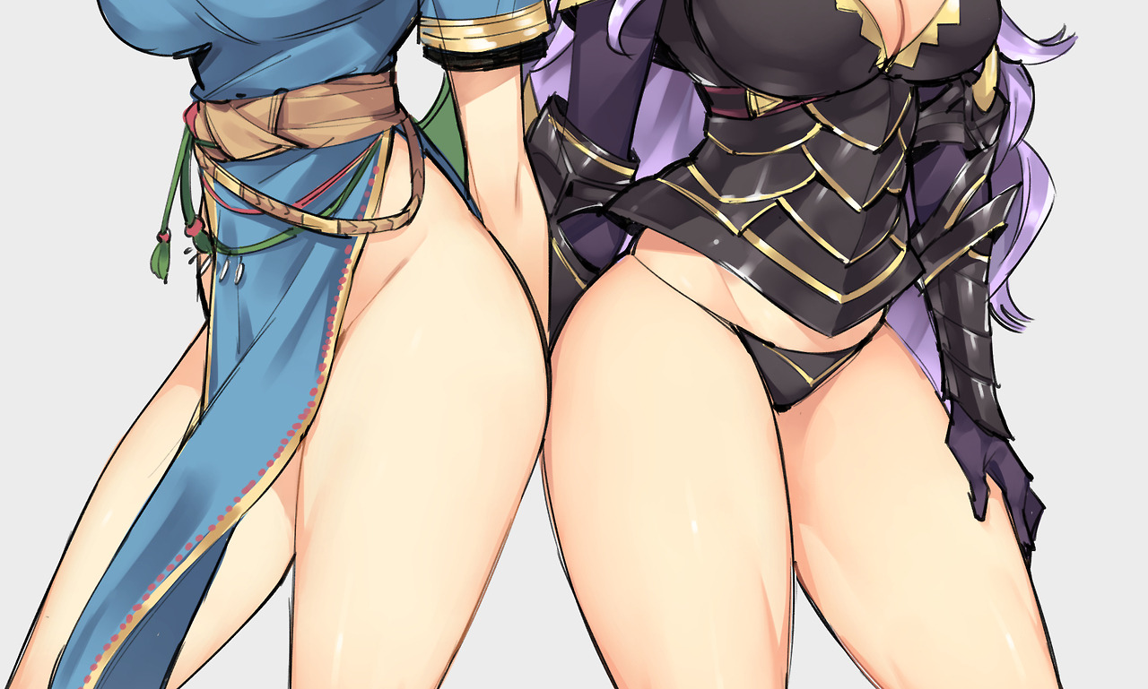 ambris-waifu-hoard: gebdraws: Thighs of the recent voting gauntlet. GOD YES  Lyn