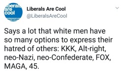 liberalsarecool:  Conservative white men love patriarchy. Their insecurity and racism fill in the gaps.