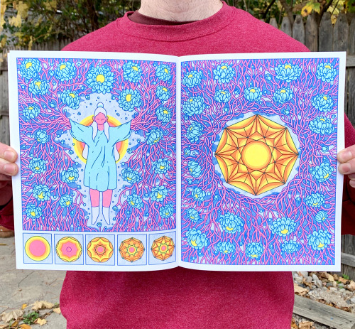 “Healing” is a 36 page 4 color Risograph comic printed and assembled by Risolve Studio.Head to www.e