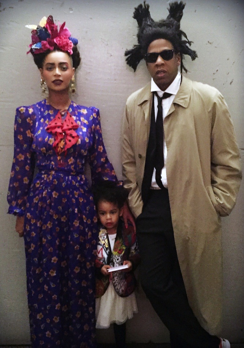 cellulist:    Beyoncé as Frida Kahlo, Blue Ivy as Pablo Picasso and Jay Z as Jean-Michel