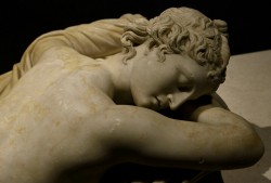 theancientwayoflife:  ~Sleeping Hermaphrodite.  Microasiatic marble.  Roman copy of the mid-2nd cent. CE after a bronze original of the Asia Minor of the mid-2nd cent. BCE.  Rome, Roman National Museum, Palazzo Massimo alle Terme. 