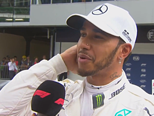 Lewis Hamilton takes Brazilian GP Pole PositionHamilton gives Mercedes their 100th pole positio