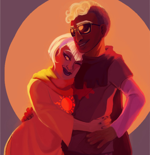 aboutasartisticasfrenchtoast:A Rose and Dave pic I’ve been fiddling with for CENTURIES. Finally fini