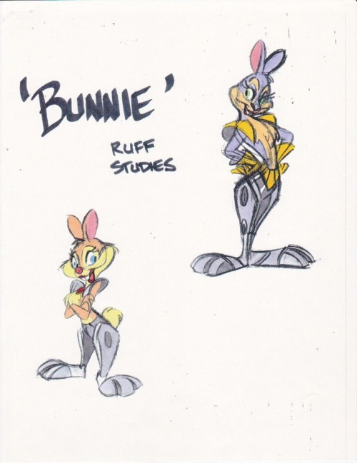 Concept art, model sheets, comic art, and render of Bunnie Rabbot from Sonic the Hedgehog.Album imgu