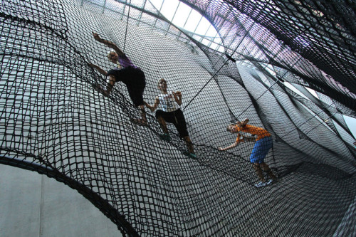 ryanpanos: Net Linz | Numen/For use | Via Acting as supplementary staircase in the exhibition space 