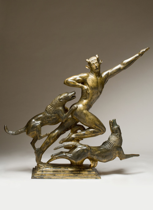 misterlemonzafterlife:  hadrian6:Actaeon. 1925. Paul Manship. American 1885-1966. bronze.                               http://hadrian6.tumblr.com https://MisterLemonzAfterlife.tumblr.com/archive