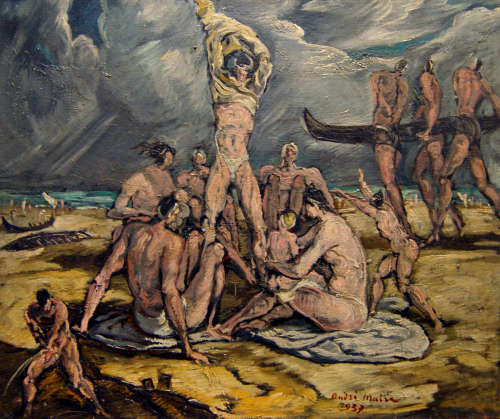 antonio-m:“Les Baigneurs”, c.1937 by André Maire (1898–1984). French painter. Musée des Beaux-Arts, Orléans. oil on canvas
