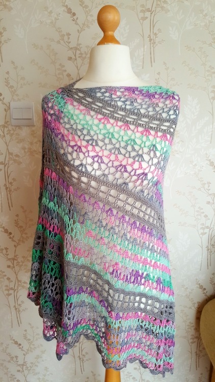 nestingtendencies:Orchids In The Fog Shawl - Available in my Etsy Shop Material: 100% BambooWingspan