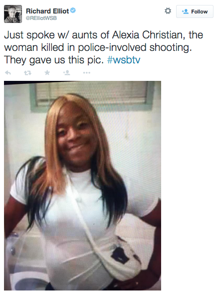 revolutionarykoolaid:  ICYMI (5.4.15): Late last week, an Atlanta woman was shot to death while in police custody. Despite being handcuffed and searched before being placed in the back of a squad car, they are claiming she had a hidden gun that she shot