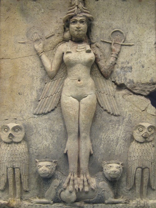 Burney Relief / Queen of the Night - A likely representation of either Ereshkigal or Ishtar - 19th-1