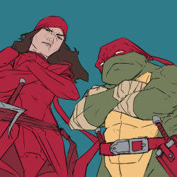 pryce14:  Today’s daily warm-up.  Elektra and Raph mean-muggin - 45 min