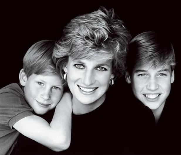 The Mum, the heir and the spare (Princess Diana with her sons, Prince Harry and Prince