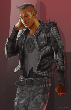 vylla-art:  Punk!Rhodey for Greatmoustachesploosh!