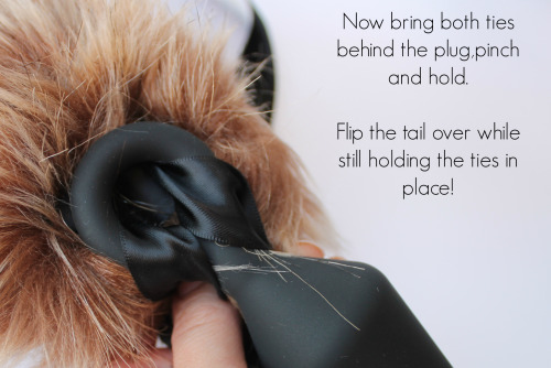 kittensplaypenshop:  That’s that!! <3 :)Here’s a quick photo guide on how to tie our original design, the ribbon ties ^_^   useful information for anyone with a ribbon tie tail. Ring buttplugs are pretty easy to get anywhere, so many people already