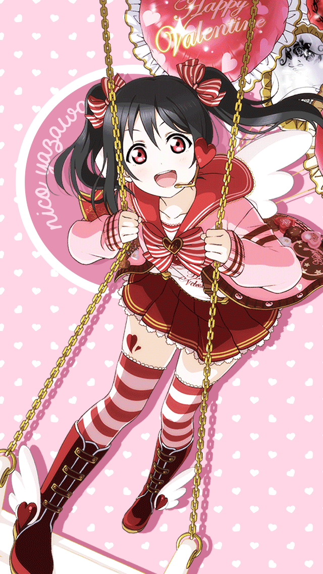 nozomiicchii:  Nico ♡ Maki matching Valentine’s Day phone wallpapers