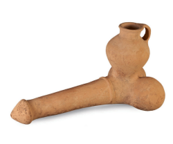 archaicwonder:  Extremely Rare Terracotta Phallic Rhyton, Late 2nd-Early 1st ML BC Found in Azerbaijan 