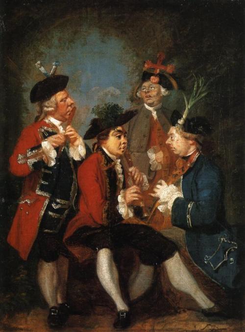 Sir Thomas Kennedy, James Caulfeild, Mr. Ward and Mr. Phelps, 1751, Joshua ReynoldsMedium: oil,canva