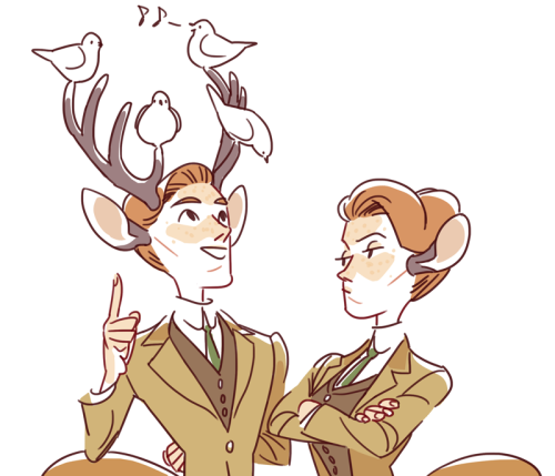 viivus:I caved and drew deerpeople Lutece please don’t judge me 