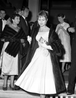 Furinsider:  New Actress On The Block, Brigitte Bardot, Attends A Gala In The 1950S