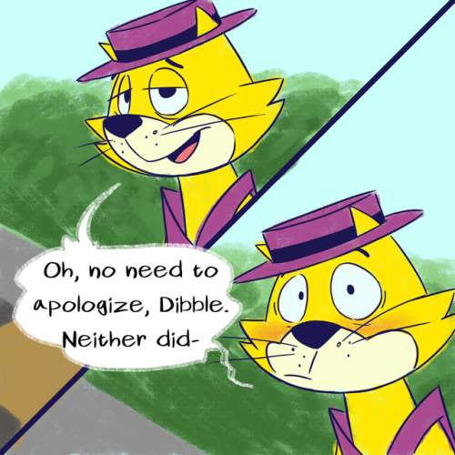 micaxiii: As requested by @darkwingsnark, here’s her and I’s idea of the moment Top Cat realizes his