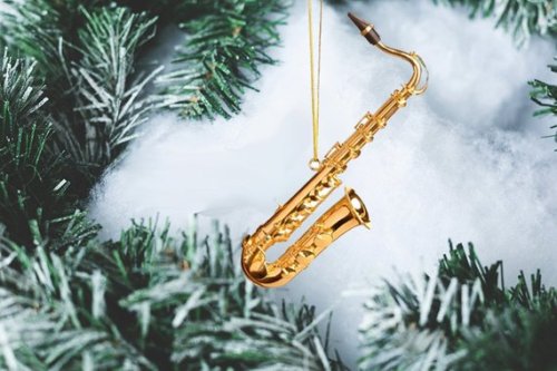 Saxophone Christmas Ornament //MusiciansGifts