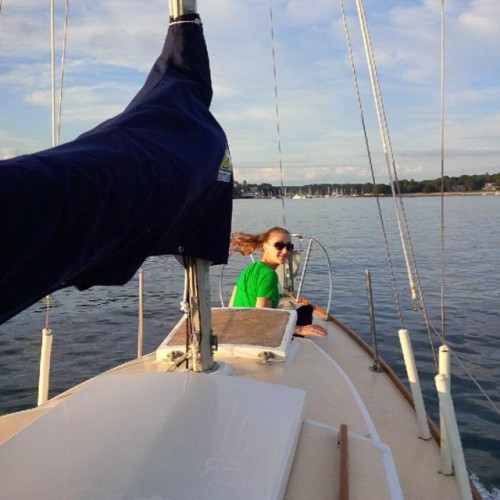 From on the sailboat with Sean a few days ago off the coast of Manchester-by-the-Sea. What a ridiculously awesome day that was. 💓