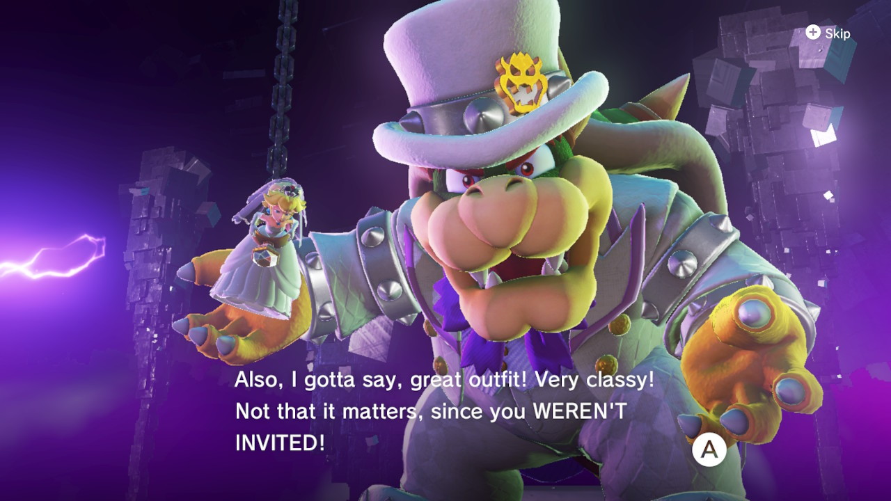 titenoute: superretroshark: Bowser’s reactions to various outfits in Super Mario