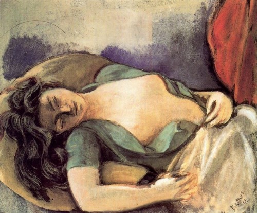 artist-balthus:Study for the Dream I, 1935, Balthus