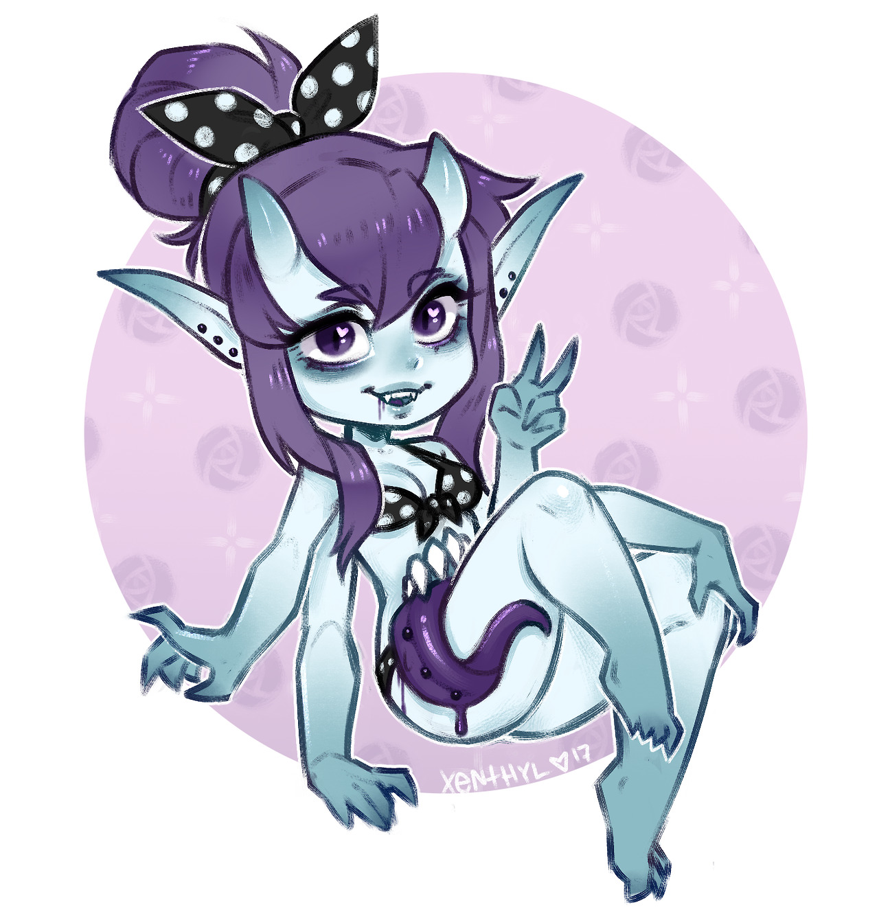 xenthylart:a doodle of one of my fave ocs, viv 