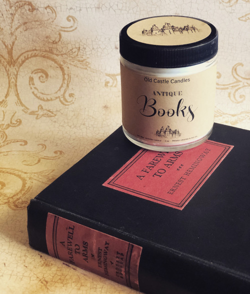 macrolit:A Farewell to Arms, Ernest Hemingwayand an Antique Books candle from Old Castle Candles