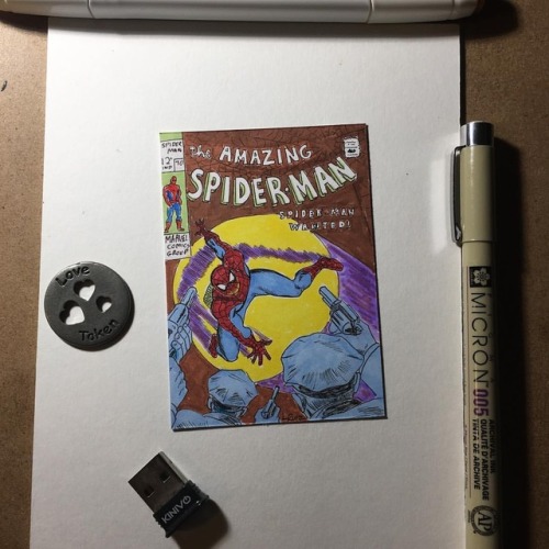 Spider-Man comic cover to sketch card #sketchcard #spiderman #marvelcomics #marvel #sketchcardmob #c