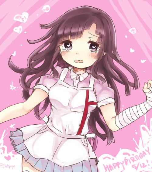 364poyo:罪木蜜柑誕生日おめでとうーー～！！罪木のこの表情描きやすくてだいたいいつもこんな顔させてしまう