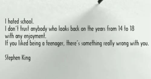 askingquinns:  chanceandorder:  As a teenager This gives me so much hope.  i love King 