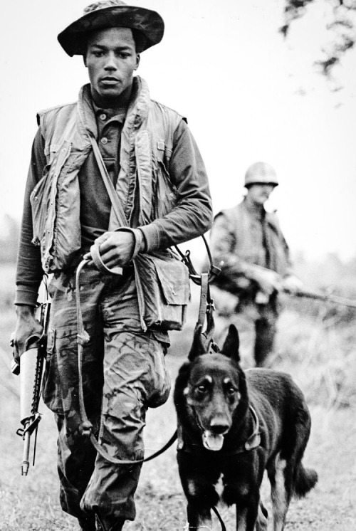 Cpl. Ural Hunter and his sentry dog “Fritz” take the point position as Combined Action P