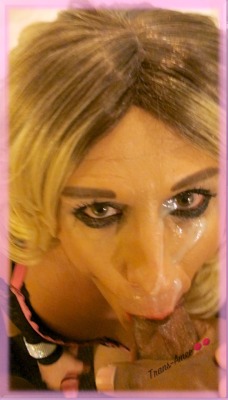 trans-amee:  You wanna suck daddy’s cock all day don’t you sissy??   And when he’s finally done with you, you want him to invite all his friends over and you want suck all their cocks too, don’t you sissy cockwhore??